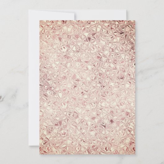 Rose Gold Floral Walima Islamische Hochzeit Einladung (Rückseite)