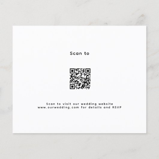 Rose Gold florale QR UAWG Details Budget Hochzeit (Rückseite)