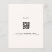 Rose Gold florale QR UAWG Hochzeit Einladung (Rückseite)