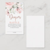 Rose Gold florale Windelverpackungskarte Begleitkarte (Vorne/Hinten)