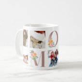Rose Gold Florals Beste MAMA für jedes florale Mul Kaffeetasse (Vorderseite Links)