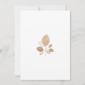 Rose Gold Florals | Elegant Boho Blume Wedding Einladung (Rückseite)