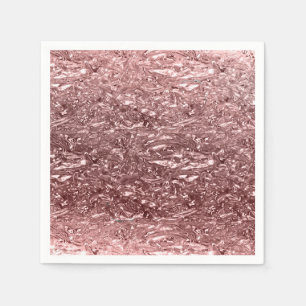 Rose Gold Flüssig-Chrom Metallic Glam Party Serviette