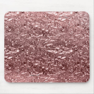 Rose Gold Flüssig Chrom Metallisch Chic Glam Mousepad