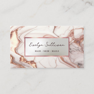 Rose Gold Flüssigmarmor Visitenkarte