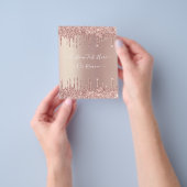 Rose Gold Flyer Blush Glitzer Tropfen - Benutzerde (Gruppe)