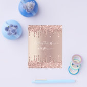 Rose Gold Flyer Blush Glitzer Tropfen - Benutzerde (Einzeln)