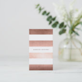 Rose Gold Fohlen Weiße Streifen Trendy Haare Styli Visitenkarte (Stehend Vorderseite)