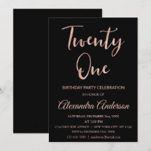 Rose Gold Foil 21. Geburtstag