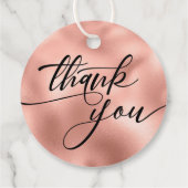 Rose Gold Foil 30. Geburtstag Vielen Dank Geschenkanhänger (Rückseite)