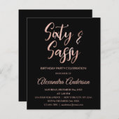 Rose Gold Foil 60 Sixty Sassy Geburtstag (Vorne/Hinten)