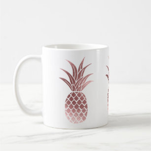 Rose Gold Foil Ananas Tasse