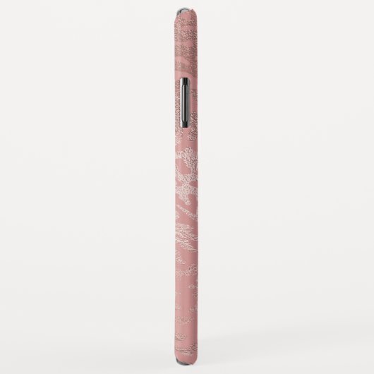 Rose Gold Foil Animal Muster Monogramm Case-Mate iPhone Hülle (Hinten/Rechts)