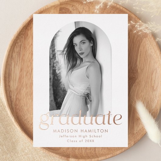 Rose Gold Foil Arch Foto Ankündigung