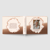Rose Gold Foil Beerdigung Gästebuch Foto Elegante (Voll)