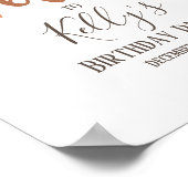 Rose Gold Foil, Begrüßungszeichen Poster (Ecke)