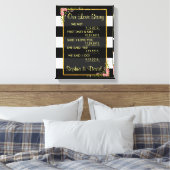 Rose Gold Foil Black Streifen UNSERE LIEBE GESCHIC Leinwanddruck (Insitu (Schlafzimmer))