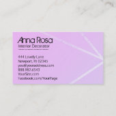 *~* Rose Gold Foil Blue Pink Geometrie Modern Visitenkarte (Rückseite)