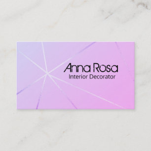 *~* Rose Gold Foil Blue Pink Geometrie Modern Visitenkarte