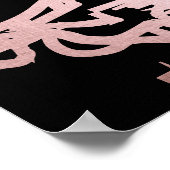 Rose Gold Foil Blumenstrauß Brautparty Begrüßungsz Poster (Ecke)