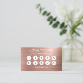 Rose Gold Foil | Blush Pink Foil Loyalty Punch Treuekarte (Stehend Vorderseite)