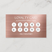 Rose Gold Foil | Blush Pink Foil Loyalty Punch Treuekarte (Vorderseite)