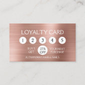Rose Gold Foil | Blush Pink Foil Loyalty Punch Treuekarte (Vorderseite)