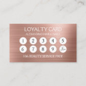 Rose Gold Foil | Blush Pink Foil Loyalty Punch Treuekarte (Vorderseite)