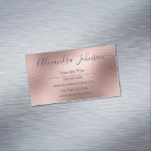 Rose Gold Foil | Blush Pink Foil Modern Magnetische Visitenkarte (Beispiel)