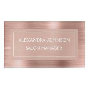 Rose Gold Foil Blush Pink Foil Modern Namenschild