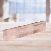 Rose Gold Foil | Blush Pink Foil Modern Namensplakette