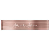 Rose Gold Foil | Blush Pink Foil Modern Namensplakette (Vorderseite)