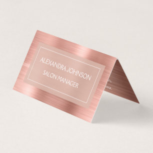 Rose Gold Foil Blush Pink Foil Modern Visitenkarten