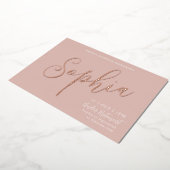 Rose Gold Foil Brautparty Folieneinladung (Gedreht)