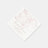 Rose Gold Foil Brautparty Serviette (Ecke)