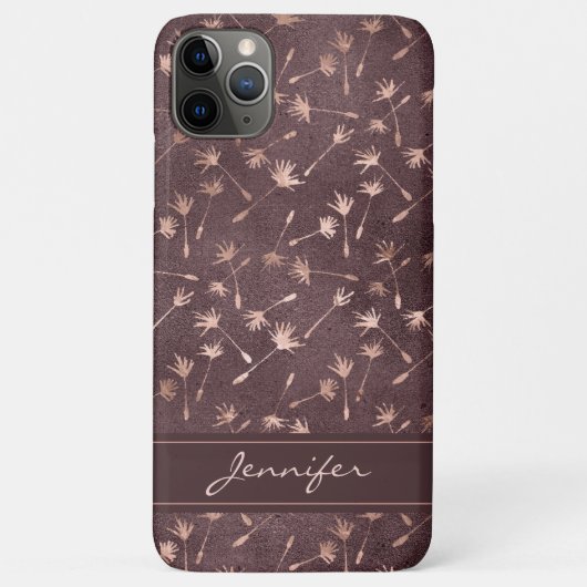 Rose Gold Foil - Burgundy Pattern - Name hinzufüge Case-Mate iPhone Hülle (Rückseite)