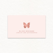 Rose Gold Foil Butterfly Elegantes Rosa