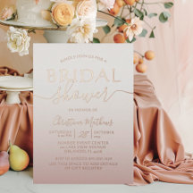 Rose Gold Foil Calligrafy Brautparty