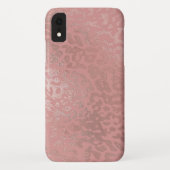 Rose Gold Foil Cheetah Tiermuster Case-Mate iPhone Hülle (Rückseite)