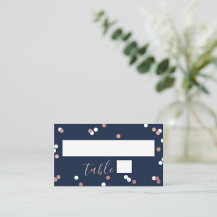 Rose Gold Foil Confetti Brautparty Platzkarte