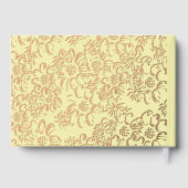Rose Gold Foil Daisies Blumengelbe Hochzeit Gästebuch (Rückseite)