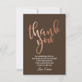 Rose Gold Foil , danke Karte (Vorderseite)