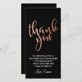 Rose Gold Foil , danke Karte (Vorne/Hinten)