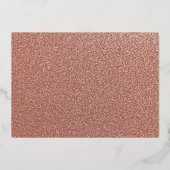 ROSE GOLD FOIL Dress Butterfly Quinceanera Folieneinladung (Rückseite)