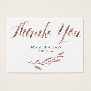 Rose Gold Foil Effect Gastgeschenk Hochzeit Tags B
