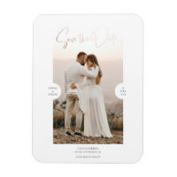 Rose Gold Foil Effect Script Save the Date Karte