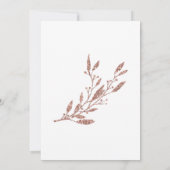 Rose Gold Foil Effekt Einladung Hochzeit Kranz (Rückseite)
