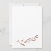 Rose Gold Foil Effekt Hochzeit Einladung (Rückseite)