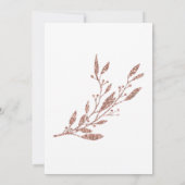 Rose Gold Foil Effekt Hochzeitseinladungen Einladung (Rückseite)