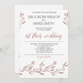 Rose Gold Foil Effekt Hochzeitseinladungen Einladung (Vorne/Hinten)